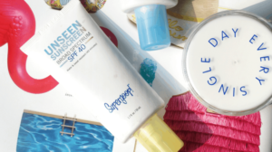 Supergoop! SPF 40 mineral sunscreen for face.