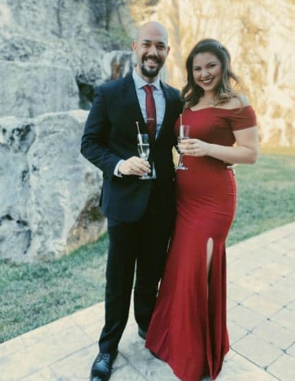 red formal black tie wedding guest dress with high slit