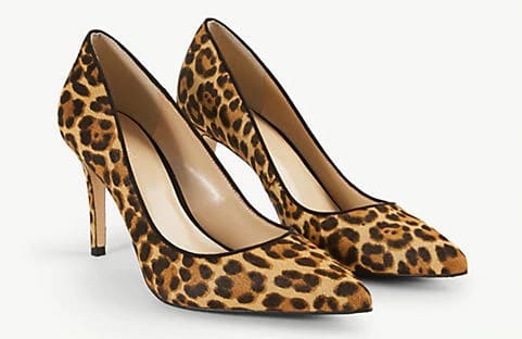 Fun polka dot and leopard print heels to spark happiness and make you feel happier in 2020 by making small changes in your routine and in life to be happier.