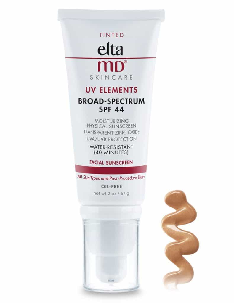 Elta MD broad-spectrum SPF 44 moisturizing sunscreen with tint for light makeup and sun protectoin