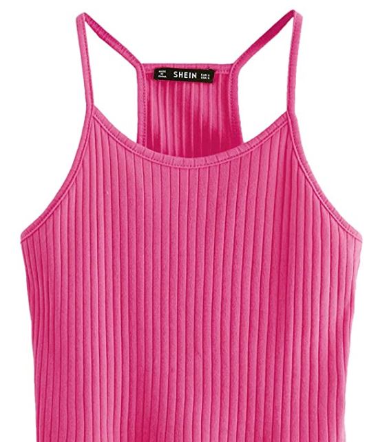Pink crop top on Amazon by Shein for under $20