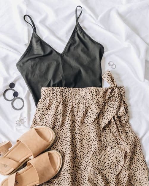 Tank Top and Wrap Skirt for a Girly Summer 2020 or Fall 2020 Outfit and clothing haul