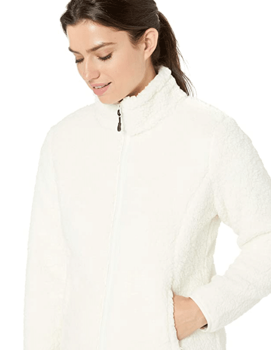 Cozy, White, Zip-Up Fleece Hoodie for Fall similar to Stitch Fix Fall 2020 outfit