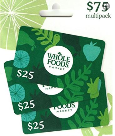 Whole Foods gift card for a college care package for her and for girls in college