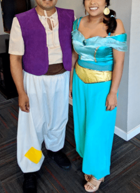 Aladdin Halloween costume as Disney couple Halloween costume idea with Jasmine and Aladdin with costumes from Amazon