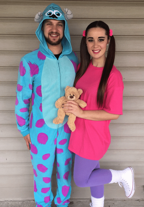 DIY Sulley and Boo Couples Disney Halloween Costume Idea