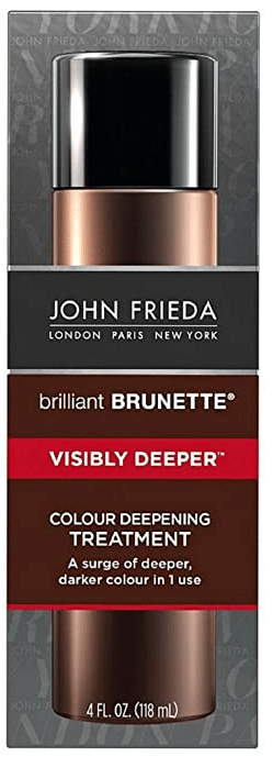 John Frieda Brilliant Brunette Treatment Visibly Deeper to go from blonde to light brown or brunette at home - diy hair coloring by Very Easy Makeup