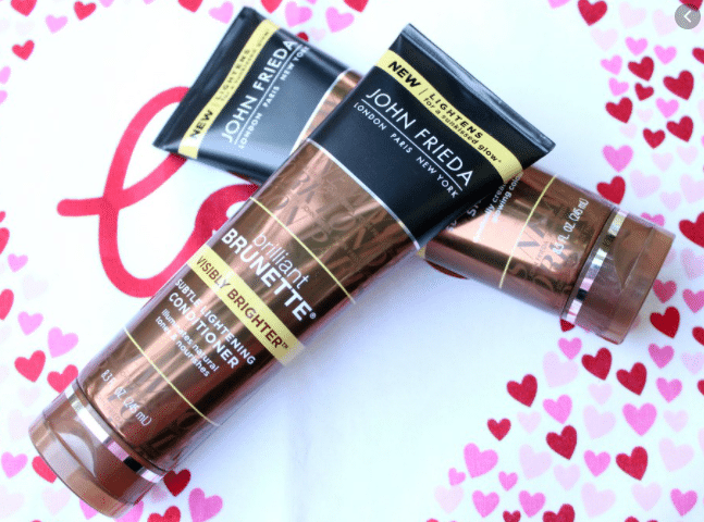 John Frieda Brilliant Brunette Visibly Deeper shampoo and conditioner set to get rid of brassiness