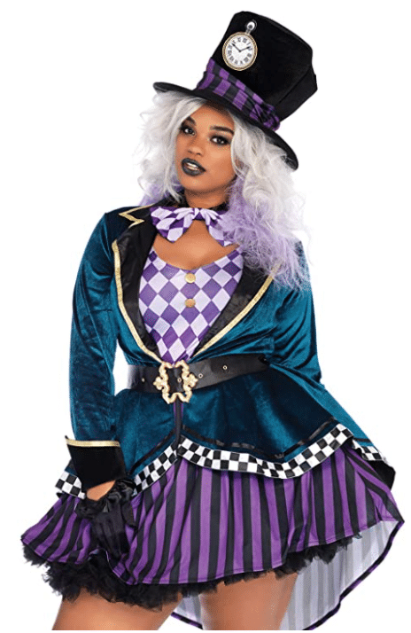 Leg Avenue Mad Hatter plus size costume for females from Disney's Alice in Wonderland for a plus size Halloween costume idea
