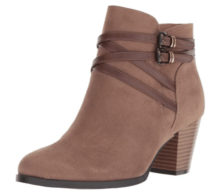 LifeStride Jezebel ankle brown booties to wear with pants and skinny jeans for fall outfits