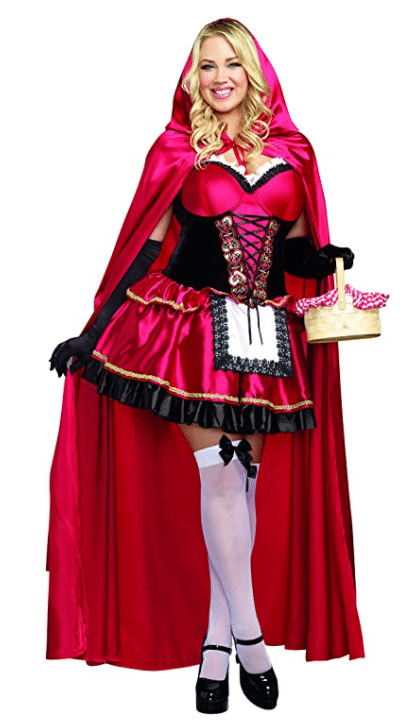 Little Red Riding Hood Costume for Females on Amazon and plus size costume idea for Halloween