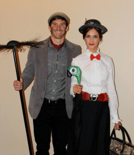 Mary Poppins and Bert DIY at home Halloween costume
