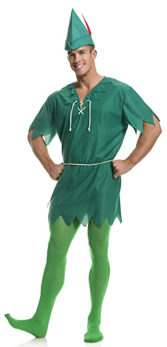 Peter Pan Halloween costume for a Disney couples Halloween costume idea - Peter Pan outfit for men and adults from Amazon