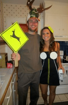 deer in the headlights halloween costume idea for guys and girls in college