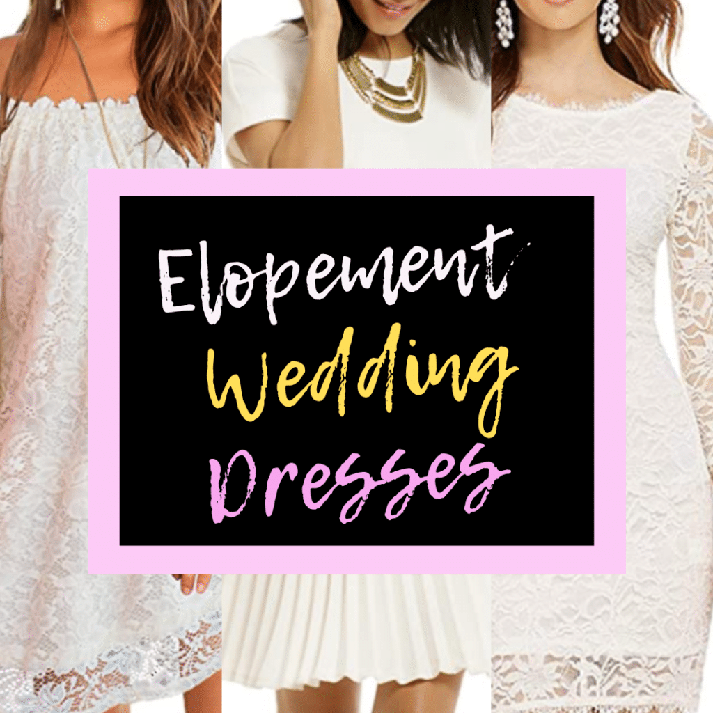 casual wedding dresses for under $100 from Very Easy Makeup, including simple dresses for beach weddings, short wedding dresses, casual plus size wedding dresses, and elopement or courthouse wedding dresses