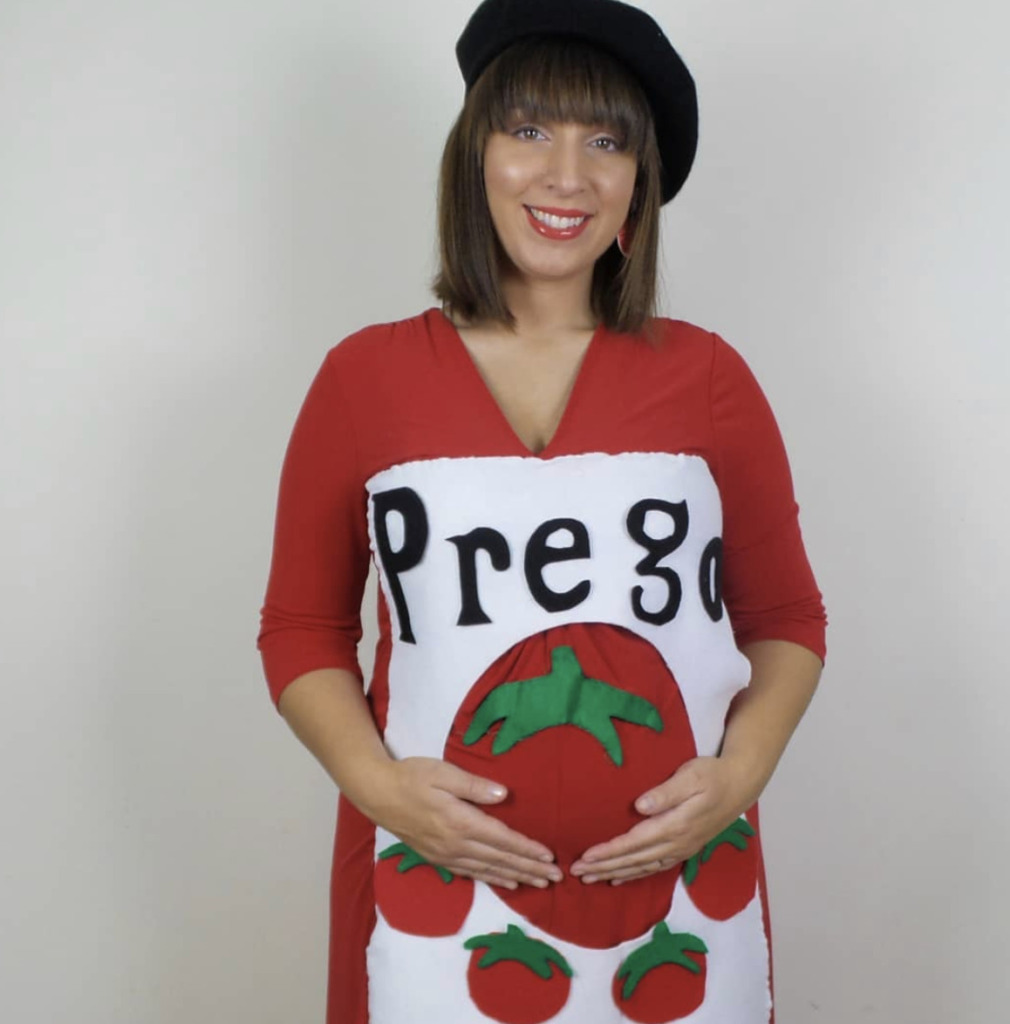 Prego DIY maternity Halloween costume for pregnant women