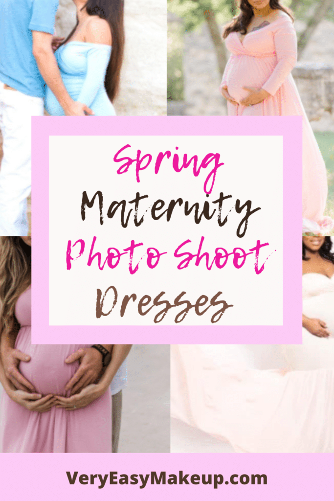 the best spring maternity photoshoot dresses and gowns on Amazon