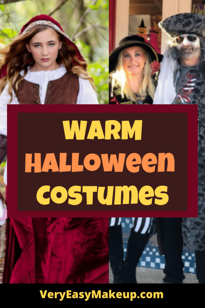 warm Halloween cosutme ideas and warm Halloween costumes for adults for Canada, New York, cold Halloween nights