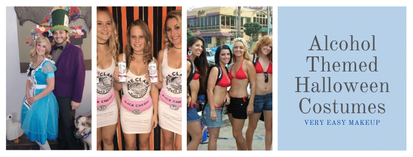 Alcohol themed Halloween costumes for adult women and Halloween costume ideas with liquor