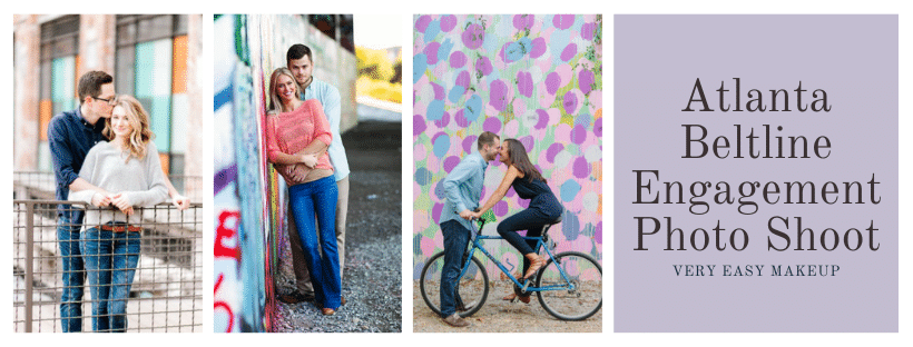 Atlanta Beltline engagement photo shoot location and fall engagement photo outfit ideas by Very Easy Makeup