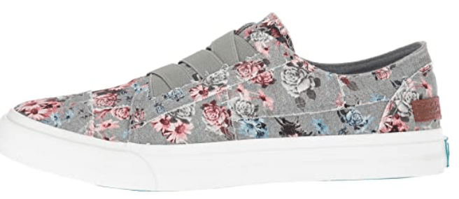Blowfish women's Marely grey sneakers with pink floral print