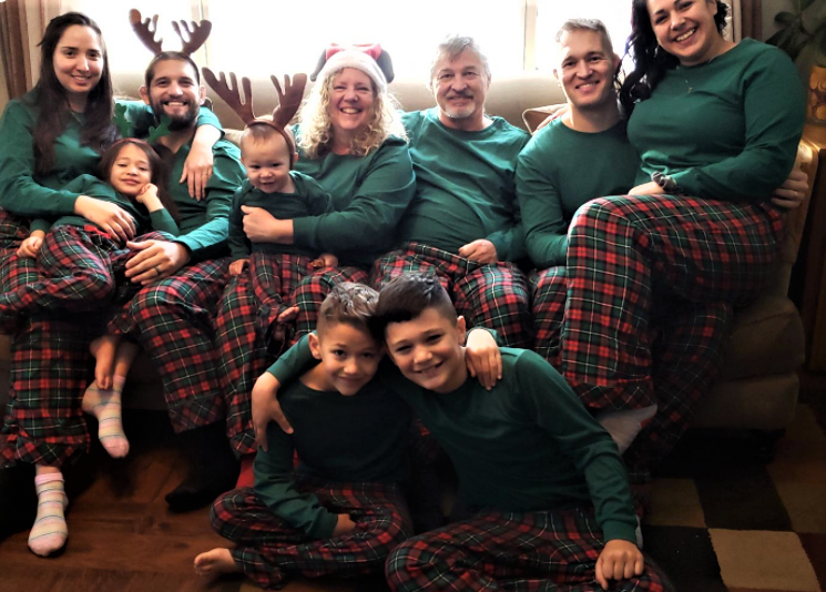 Christmas matching family plaid pajamas in plus size and large sizes