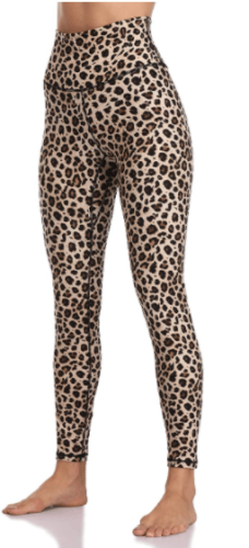 Colorfulkoala high waisted leopard print leggings to copy Stitch Fix fall outfit idea with leopard print pants