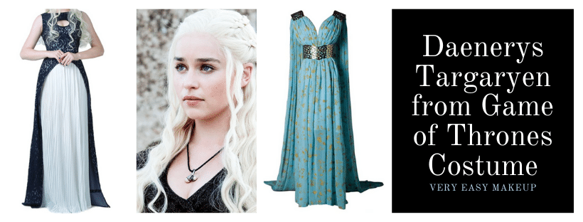 Daenerys Targaryen from Game of Thrones costume online for cosplay and costume idea for women with white or platinum blonde hair from Very Easy Makeup