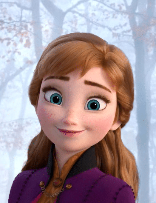 Disney Princess Anna Frozen 2 Hairstyle with hair down and sides pulled back