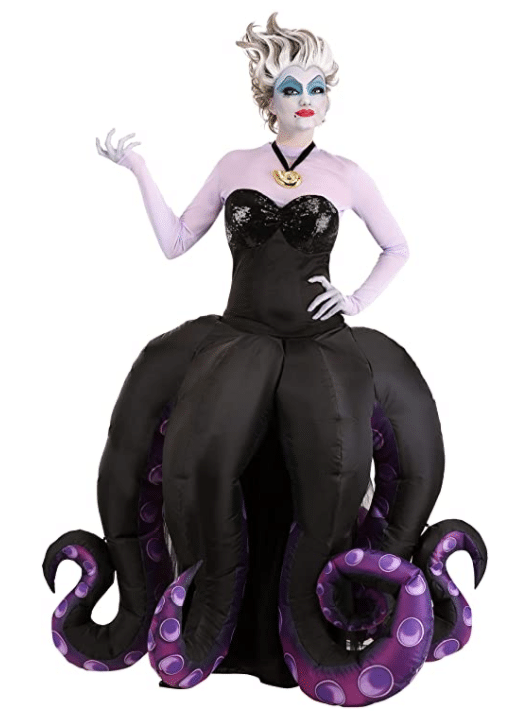 Disney Villain Ursula dress and fancy costume with large tentacles for women and for cosplay from Disney's The Little Mermaid