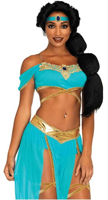 Disney's Jasmine costume for women and adults online from Amazon for Arabian princess Halloween costume and cosplay outfit