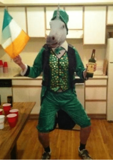 funny Drunken Irish leprechaun costume with alcohol for funny liquor and alcohol theme costume