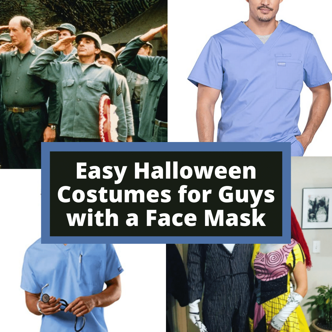Easy Halloween costume ideas for guys with a face mask for Halloween 2020 and last minute costumes for men by Very Easy Makeup
