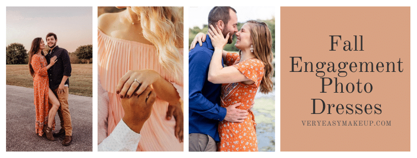 Fall engagement photo dresses and engagement photo shoot outfits for 2020 by Very Easy Makeup