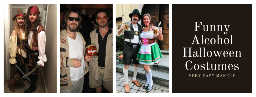 Funny Alcohol Halloween costumes and Halloween costumes with alcohol for men and adults by Very Easy Makeup