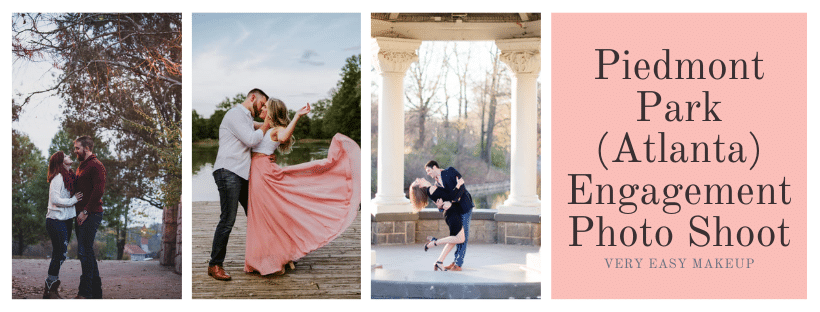 Piedmont Park in Atlanta engagement photo shoot location and engagement outfit ideas by Very Easy Makeup