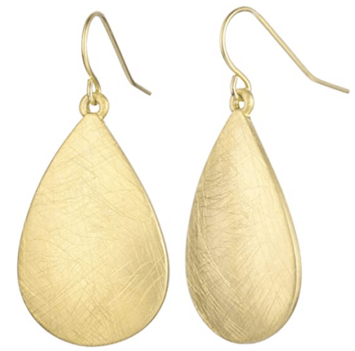 Princess Jasmine large gold teardrop earrings for cosplay and Jasmine outfit