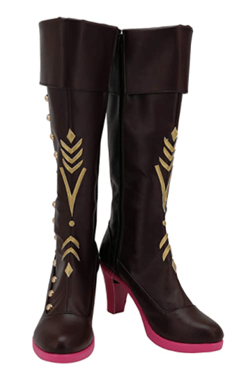 Queen Anna Frozen 2 Disney authentic boots with gold accent and details for women