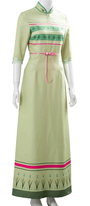 Queen Anna Frozen 2 green nightgown dress for adults and women