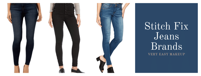 Stitch Fix Jeans brands by Democracy, Level 99, J Brand, and Kut from the Kloth by Very Easy Makeup as designer brands for jeans from Stitch Fix