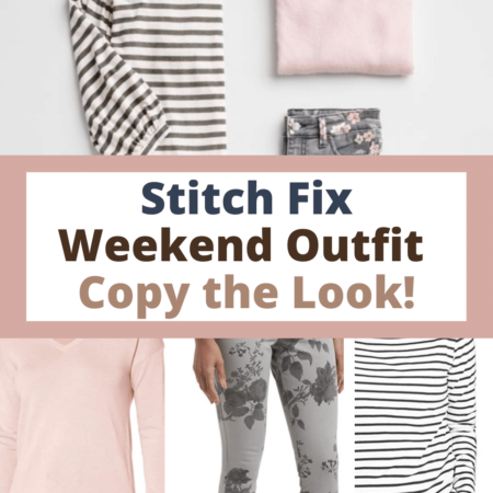 Stitch Fix fall casual weekend grey and pink outfit for spring or fall