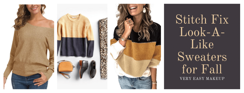 Stitch Fix sweaters for fall and how to copy the look with outfits and clothes from Amazon for less by Very Easy Makeup