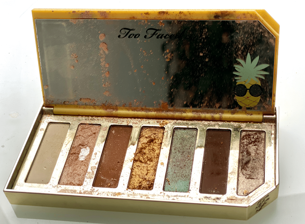 Too Faced Sparking Pineapple Eyeshadow palette by Very Easy Makeup