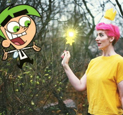 Wanda from Cosmo and Wanda as a Halloween costume idea with Pink Hair