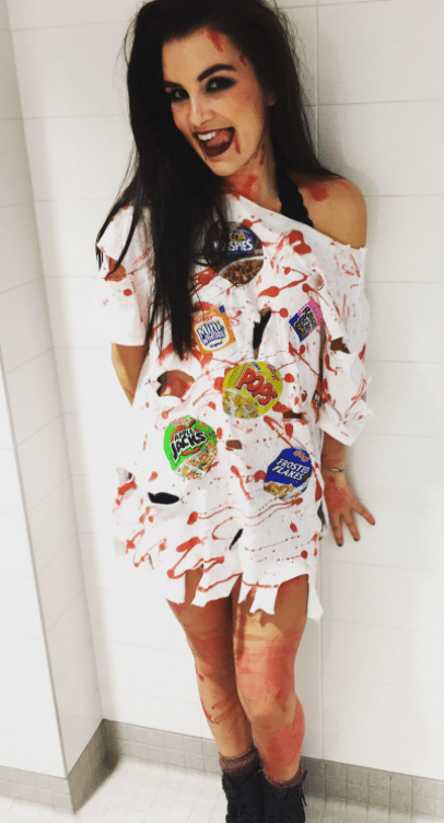 cereal killer last minute easy and creative DIY halloween costume idea for adults and college students