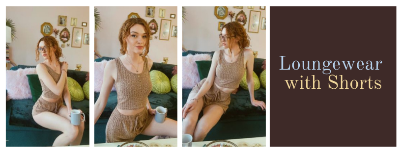 cute tank top loungewear set with shorts by SHEIN