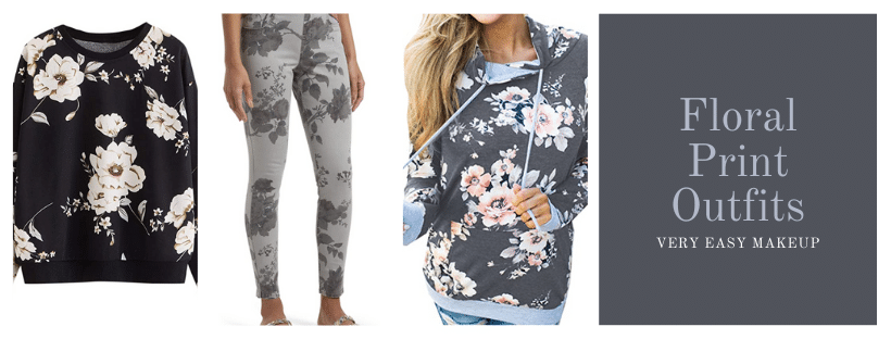 floral print outfits, floral print sweatshirts, and floral print jeans on Amazon by Very Easy Makeup
