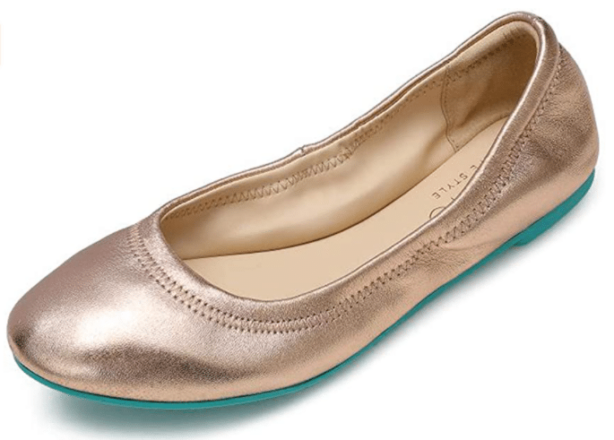 gold ballet flats for cosplay, costumes, Halloween, and travel for women