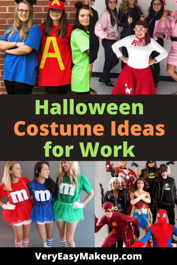 group Halloween costume ideas for work by Very Easy Makeup