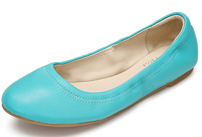 light green flats, light blue flats, leather comfortable flats and shoes for every day wear and for Jasmine DIY costume